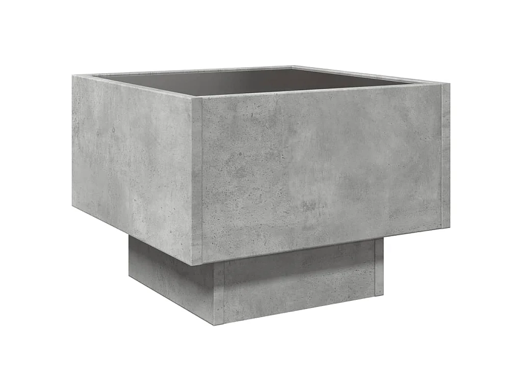 Beistelltisch mit LED Betongrau 40x40x30 cm Holzwerkstoff