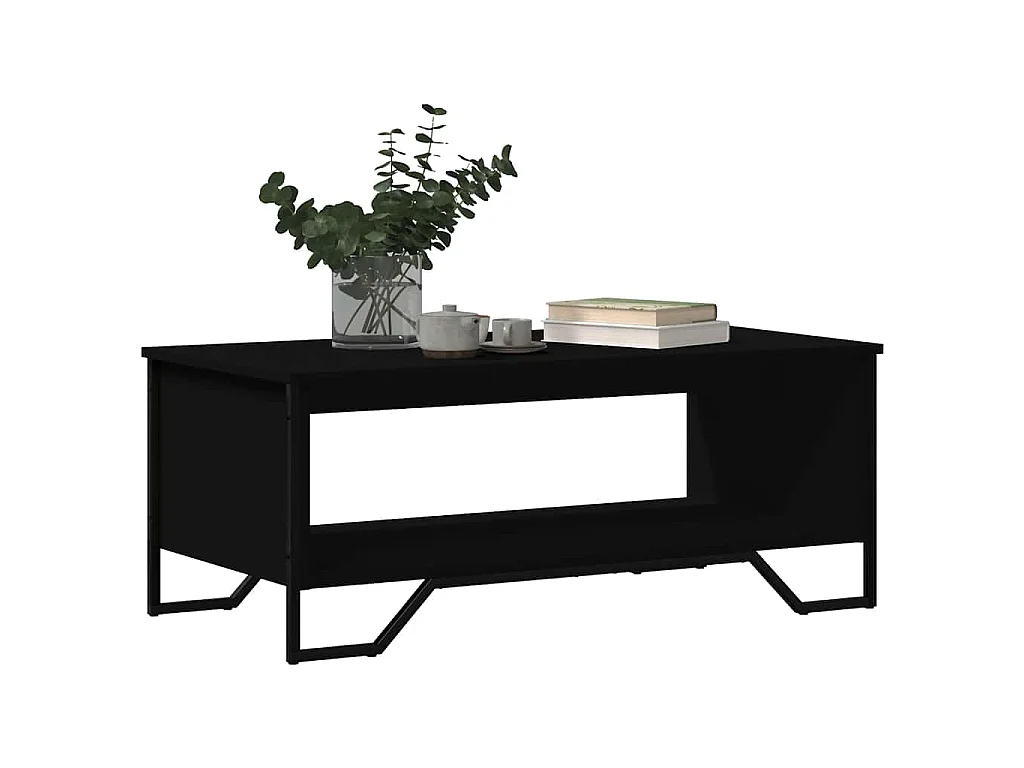 Table basse noir 100x51x40 cm bois d'ingénierie
