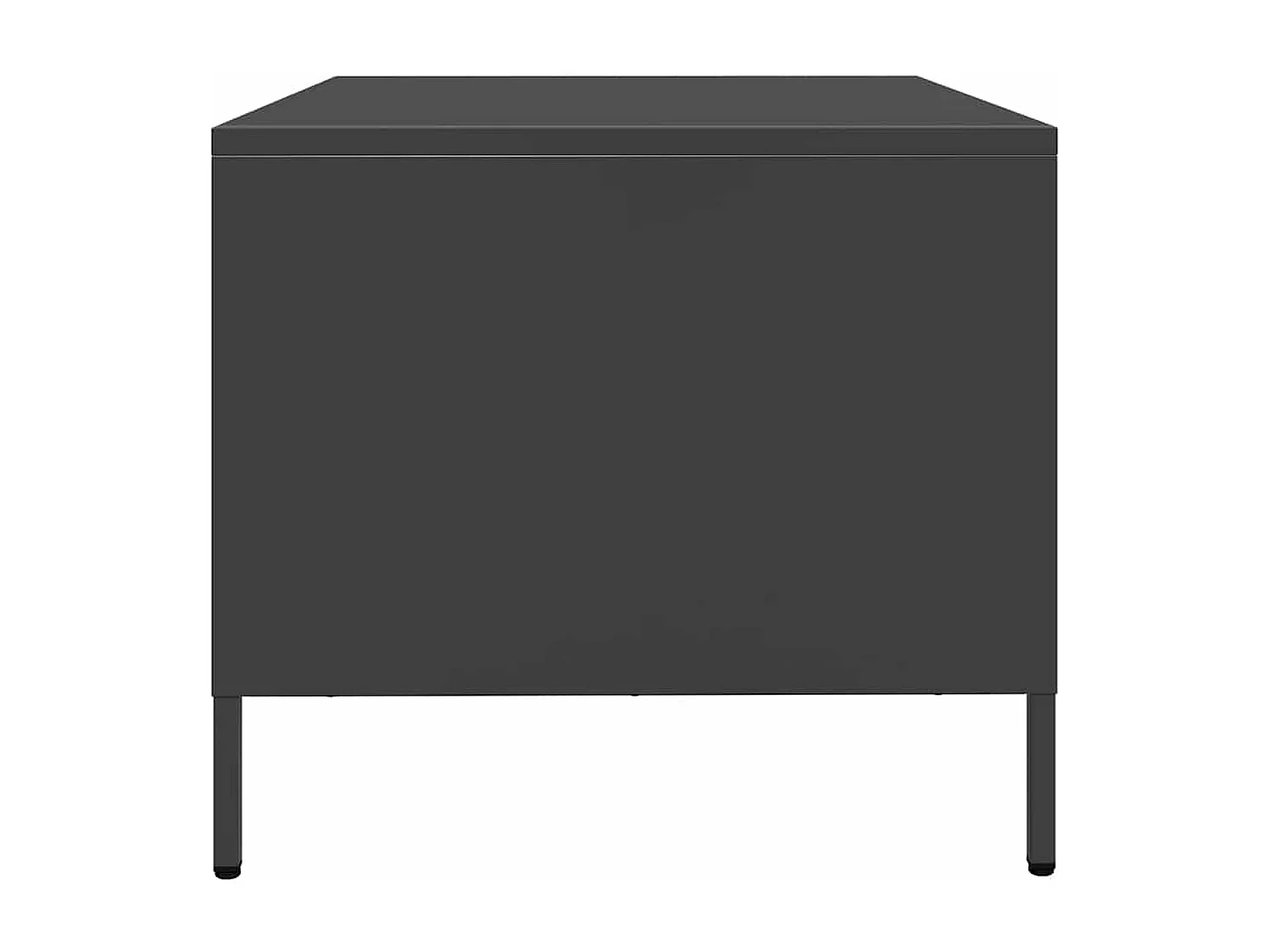Table basse noir 68,5x50x43,5 cm acier laminé à froid