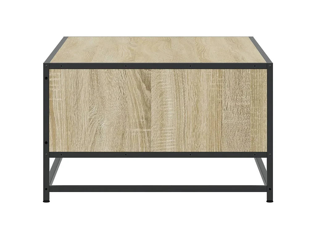 Table basse chêne sonoma 100x57x35cm bois d'ingénierie et métal