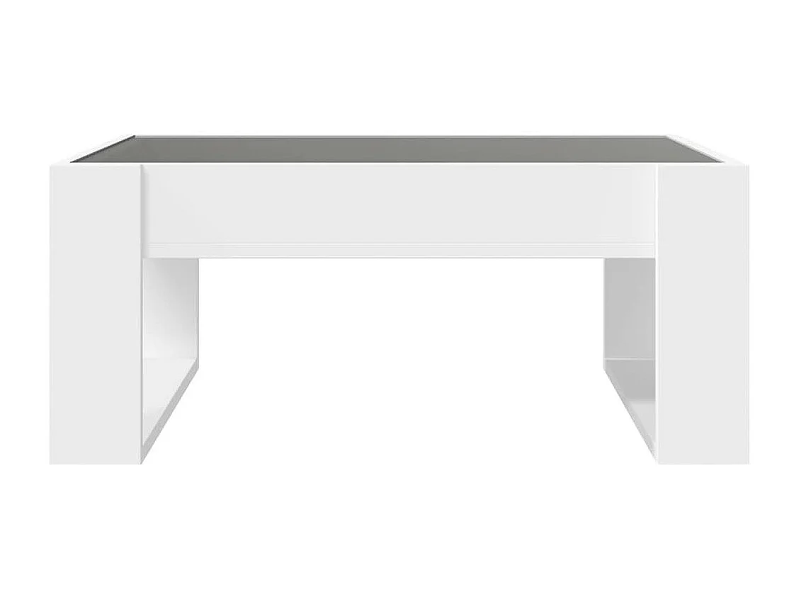 Table basse avec LED infini blanc 70x53x30 cm