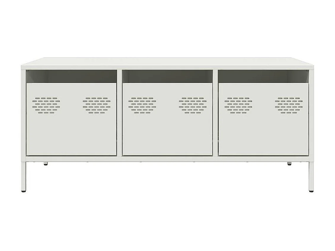 Salontafel 101,5x50x43,5 cm koudgewalst staal wit