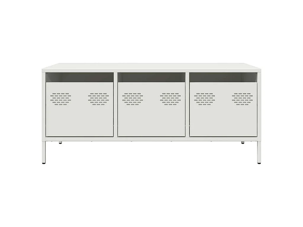 Mesa de centro 101,5x50x43,5 cm aço laminado a frio branco