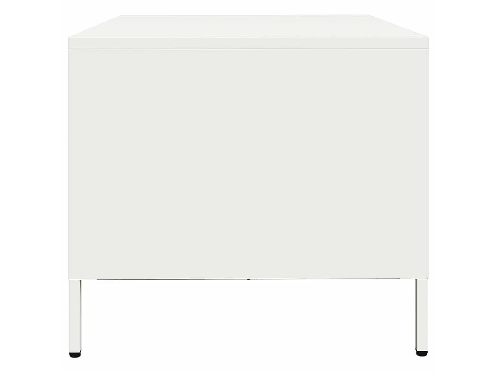 Mesa de centro 101,5x50x43,5 cm aço laminado a frio branco