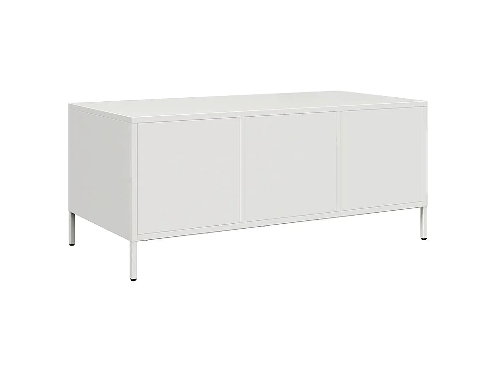 Mesa de centro 101,5x50x43,5 cm aço laminado a frio branco