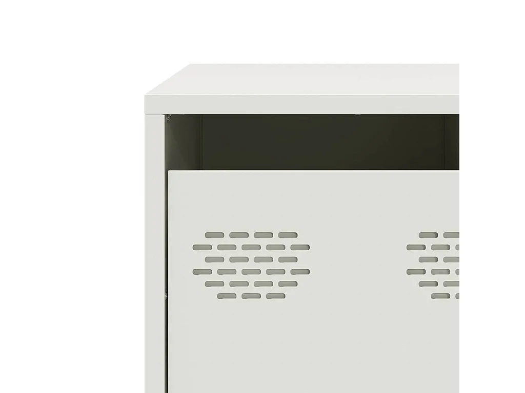 Mesa de centro 101,5x50x43,5 cm aço laminado a frio branco