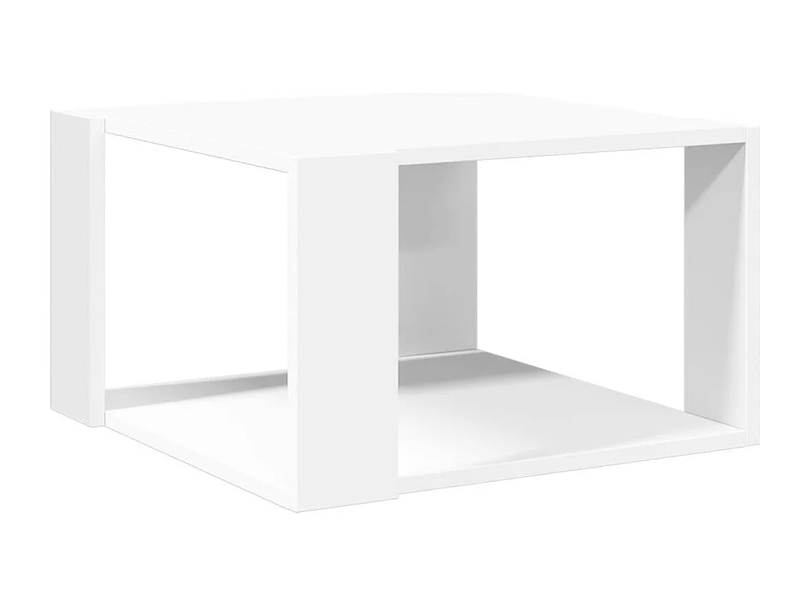 Tavolino da caffè bianco 51,5x51,5x30 cm in legno ingegnerizzato
