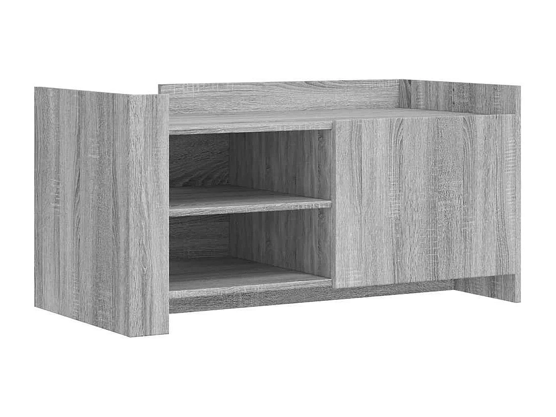 Table basse sonoma gris 100x50x50 cm bois d'ingénierie