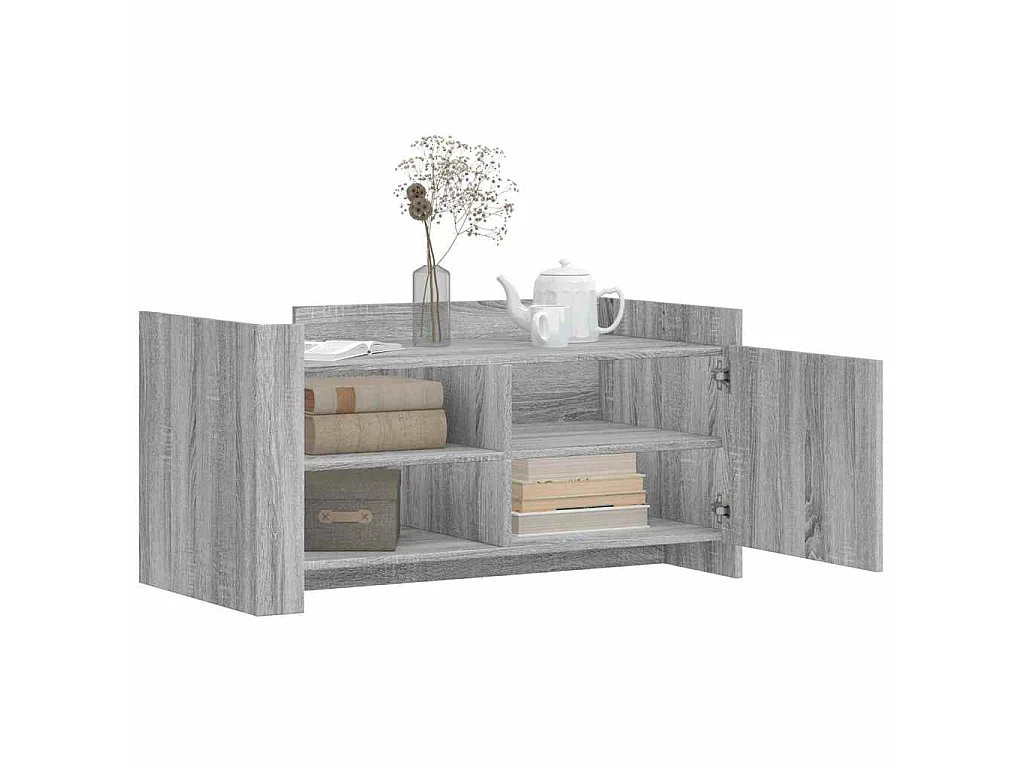 Table basse sonoma gris 100x50x50 cm bois d'ingénierie