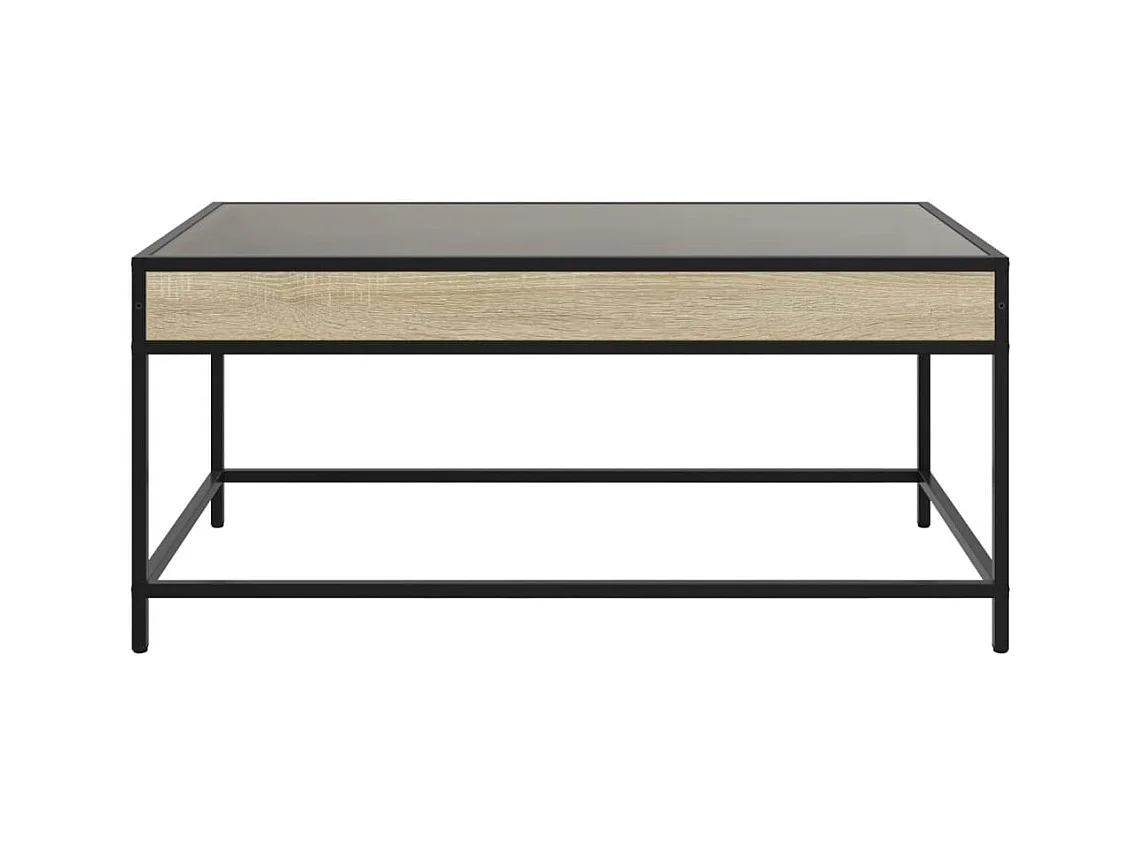 Salontafel met Infinity LED 90x50x41 cm sonoma eikenkleurig