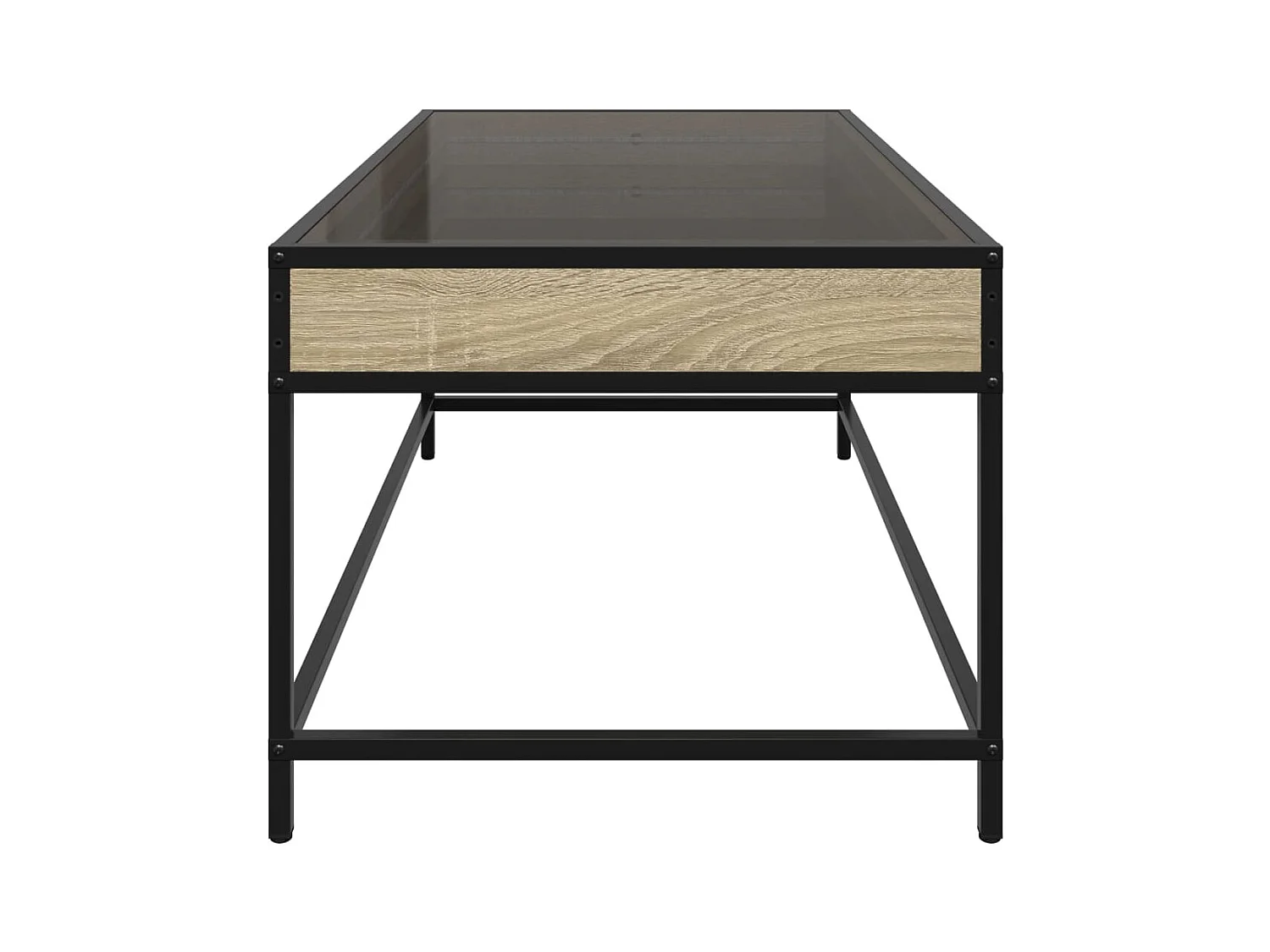 Salontafel met Infinity LED 90x50x41 cm sonoma eikenkleurig
