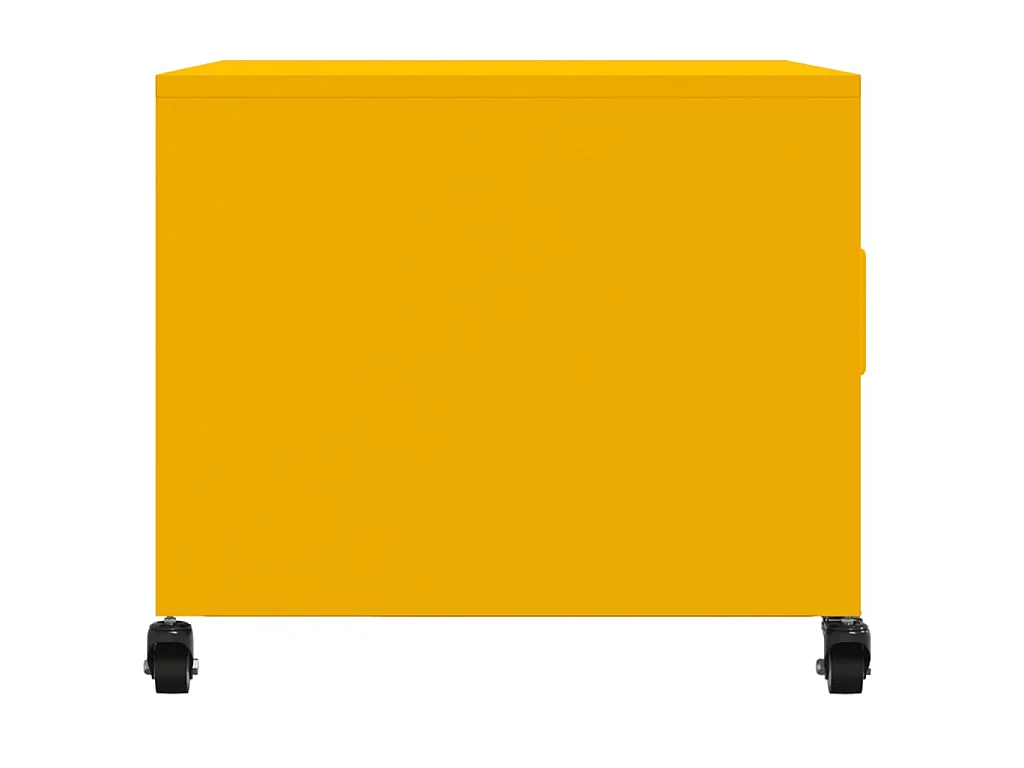 Table basse jaune moutarde 68x50x43,5 cm acier