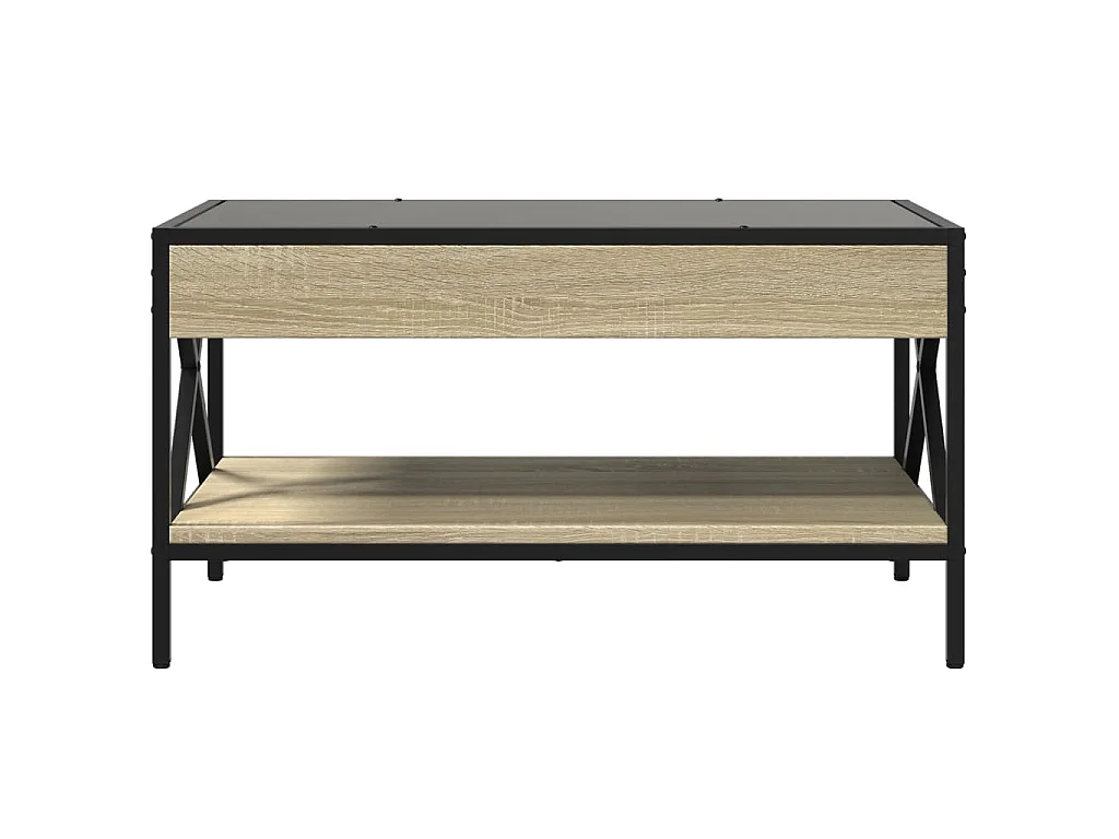 Table basse avec LED infini chêne sonoma 70x50x38 cm