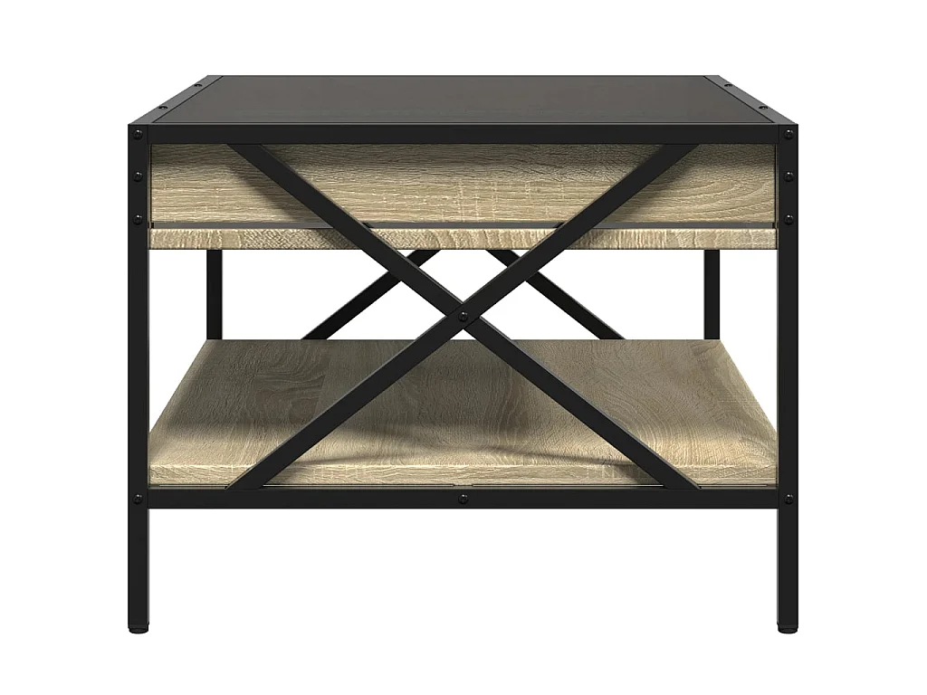 Table basse avec LED infini chêne sonoma 70x50x38 cm