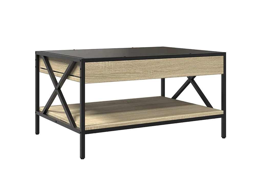 Table basse avec LED infini chêne sonoma 70x50x38 cm