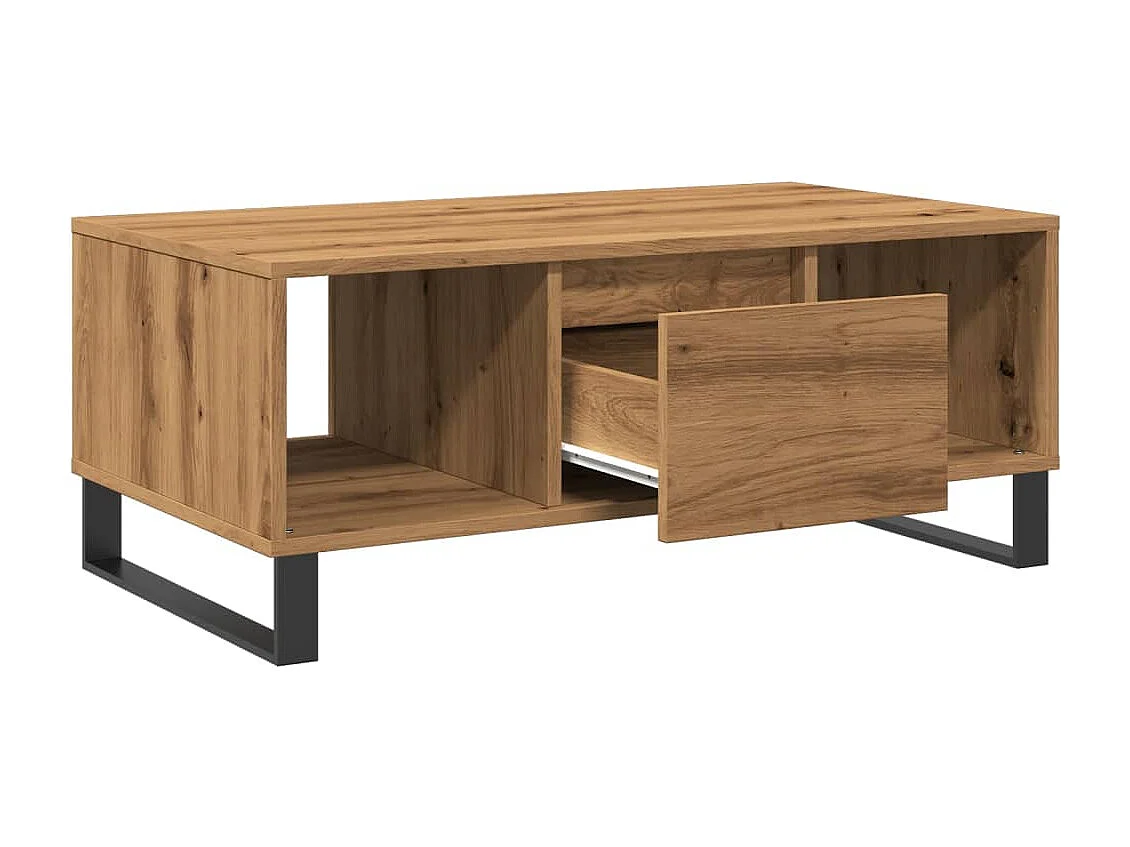 Mesa de centro 90x50x36,5cm deriv. madeira carvalho artisiano