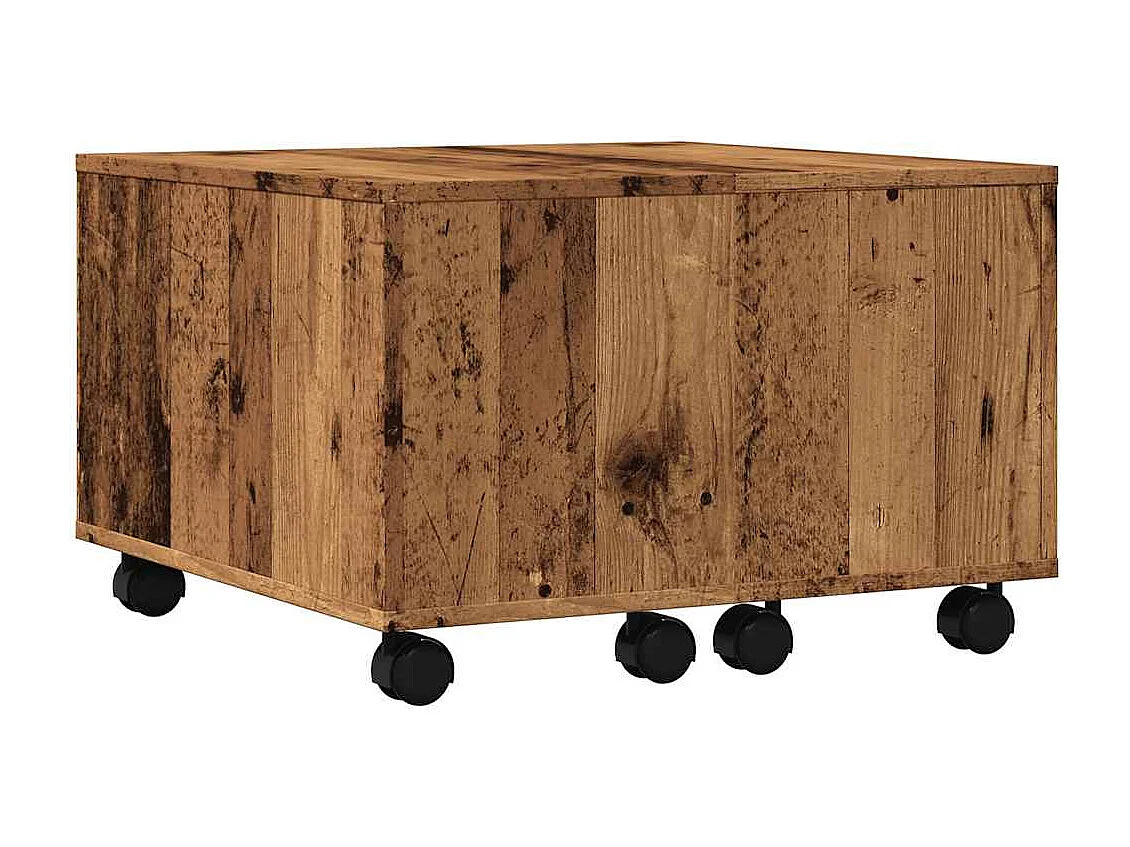 Tavolino da Salotto Legno Antico 60x60x38 cm Legno Multistrato