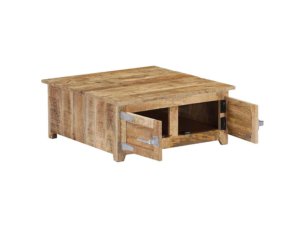 Table basse 70x70x30 cm Bois de manguier solide