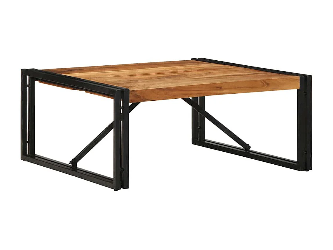 Table basse 80x80x35 cm bois massif acacia