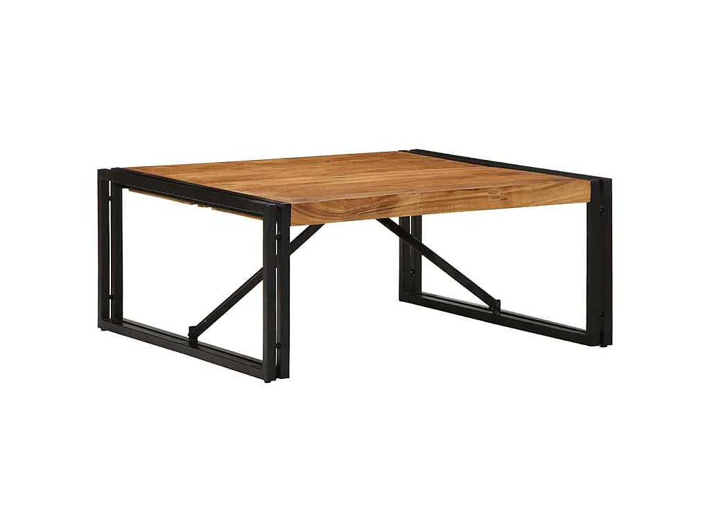 Table basse 80x80x35 cm bois massif acacia