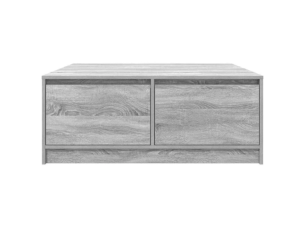 Mesa de centro con cajones Sonoma gris 100x100x40 cm