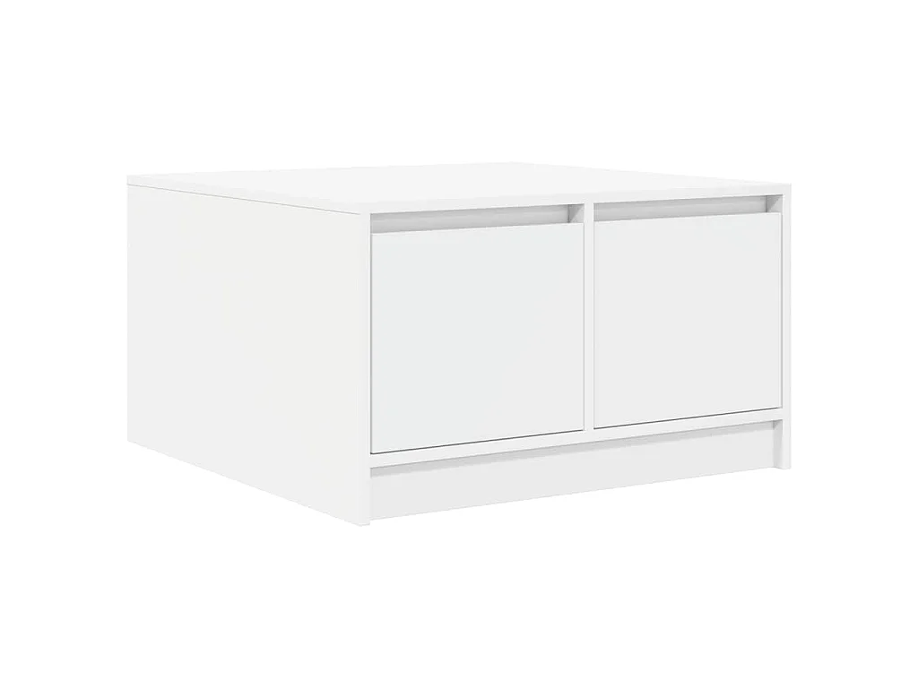 Mesa de centro com gavetas 70,5x70x40 cm branco