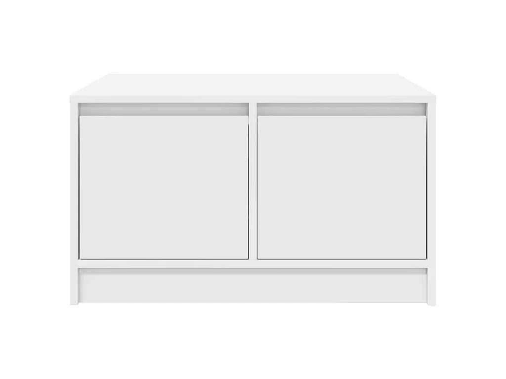 Mesa de centro com gavetas 70,5x70x40 cm branco