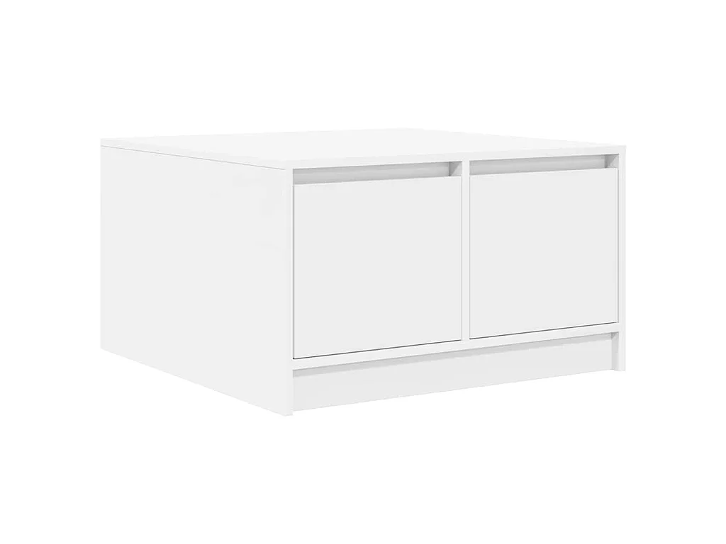Mesa de centro com gavetas 70,5x70x40 cm branco