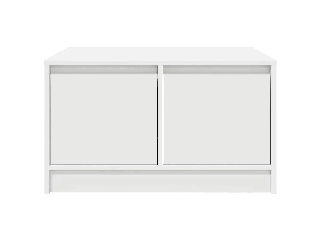 Mesa de centro com gavetas 70,5x70x40 cm branco