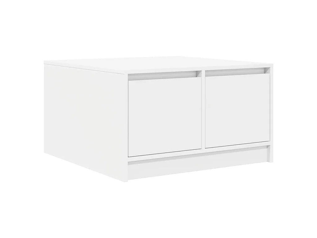 Mesa de centro com gavetas 70,5x70x40 cm branco