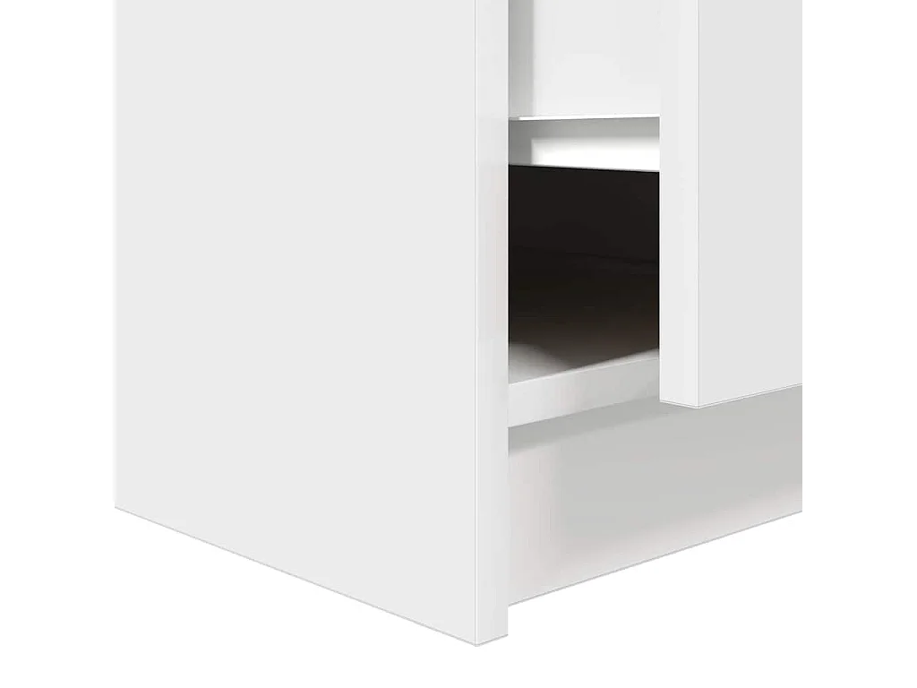 Mesa de centro com gavetas 70,5x70x40 cm branco