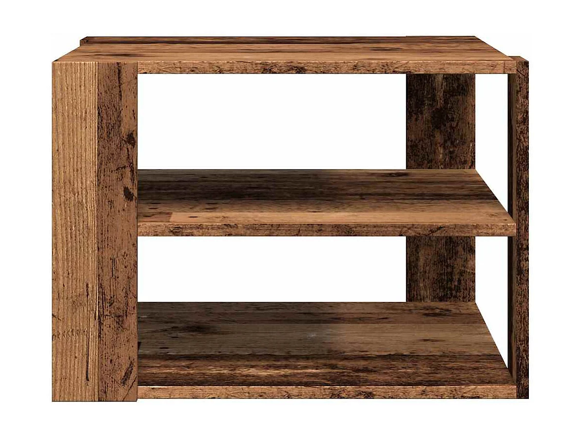 Table basse vieux bois 58x58x40 cm bois d'ingénierie