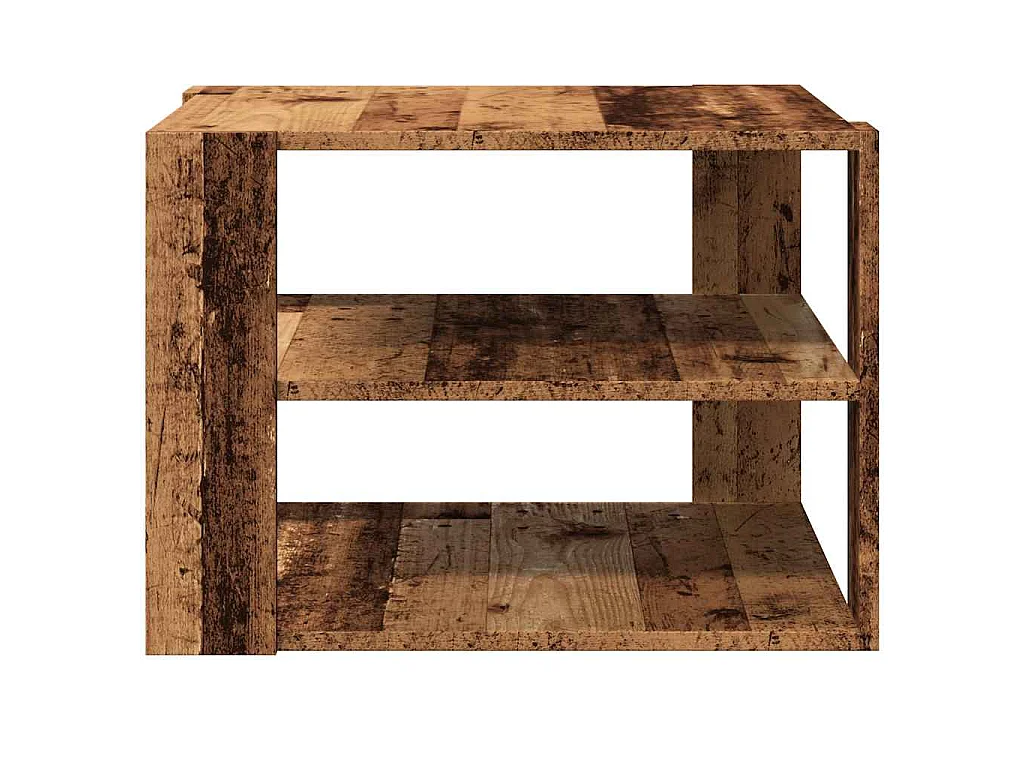 Salontafel 58x58x40 cm bewerkt hout oud houtkleurig