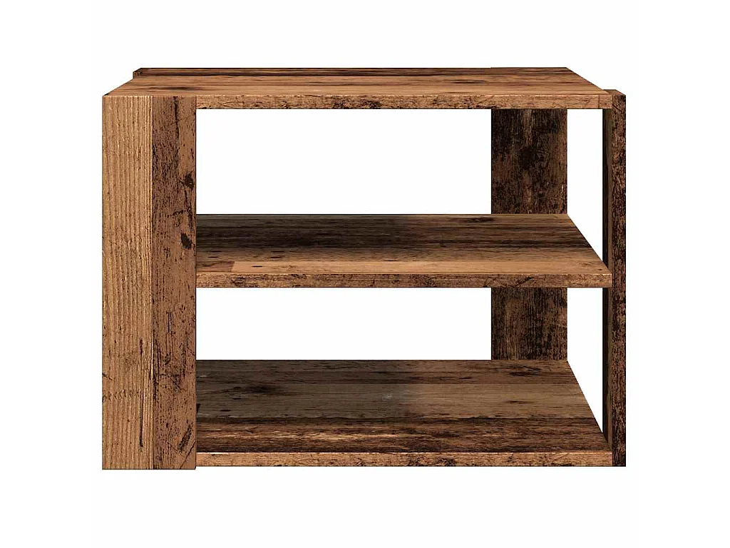 Salontafel 58x58x40 cm bewerkt hout oud houtkleurig