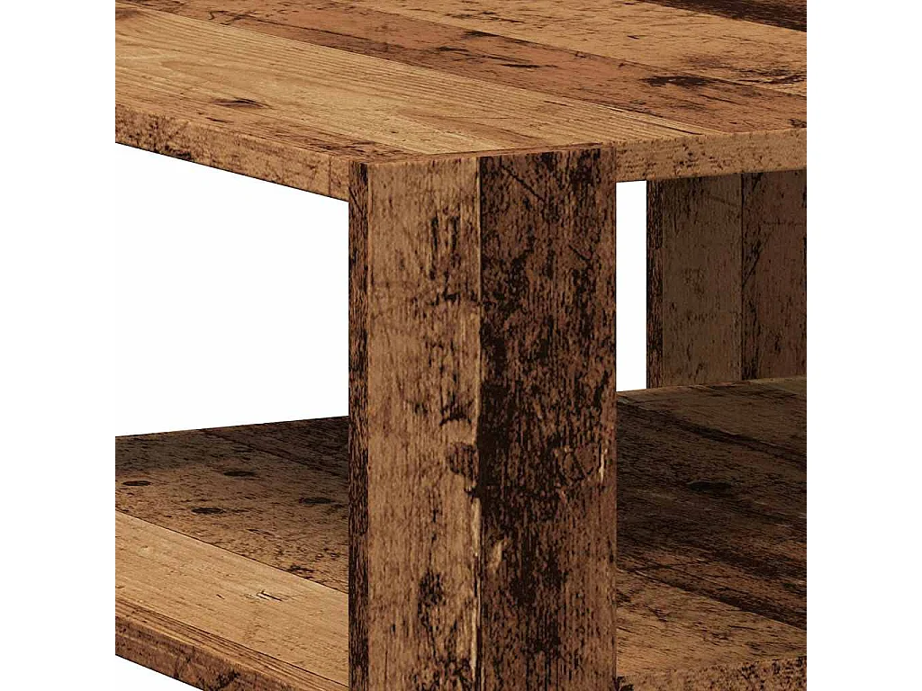 Salontafel 58x58x40 cm bewerkt hout oud houtkleurig