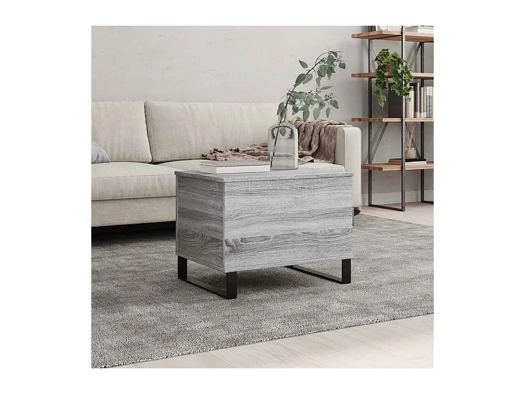 Table basse Sonoma gris 60x44,5x45 cm Bois d'ingénierie