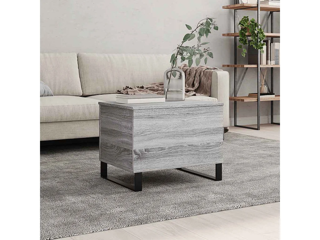 Table basse Sonoma gris 60x44,5x45 cm Bois d'ingénierie