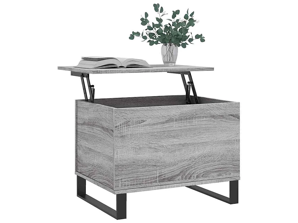 Table basse Sonoma gris 60x44,5x45 cm Bois d'ingénierie