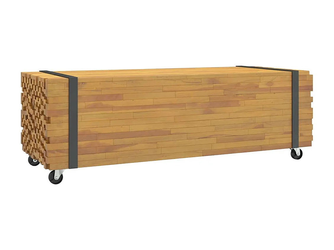Couchtisch 110x45x35 cm Massivholz Teak