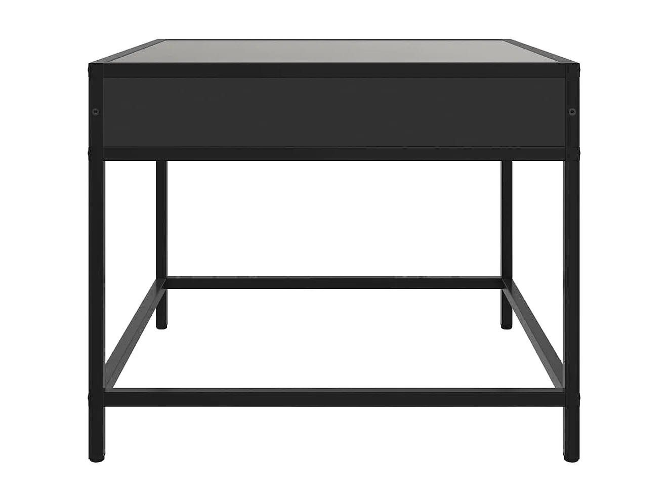 Table basse avec LED Infinity noir 50x50x41 cm