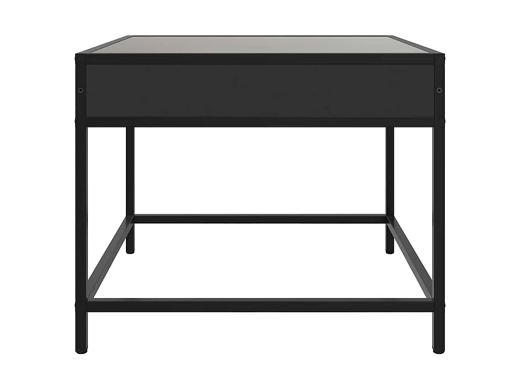 Mesa de centro con Infinity LED negro 50x50x41 cm