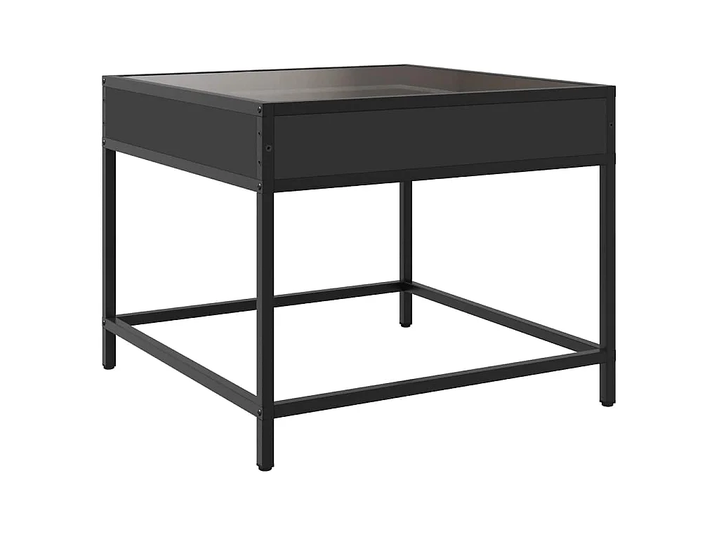 Mesa de centro con Infinity LED negro 50x50x41 cm
