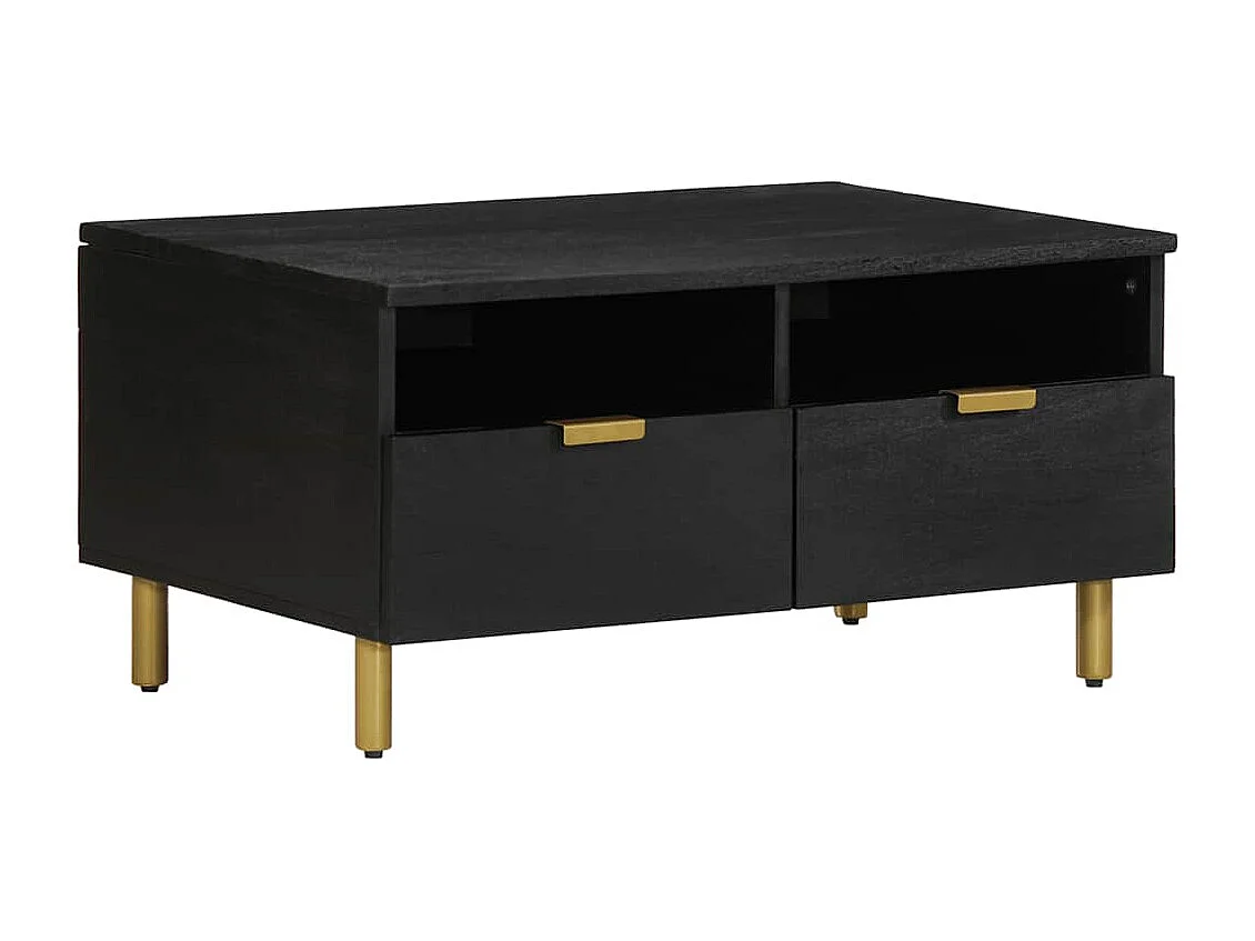 Table basse noir 80x54x40 cm bois d'ingénierie