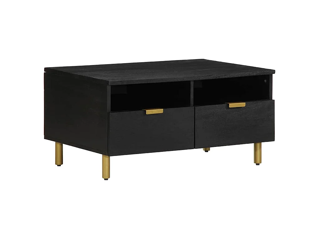 Table basse noir 80x54x40 cm bois d'ingénierie