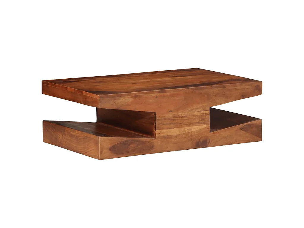 Tavolino da Salotto 90x60x30 cm Legno Massello di Acacia