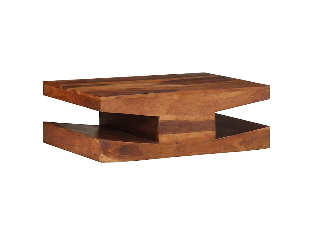 Tavolino da Salotto 90x60x30 cm Legno Massello di Acacia
