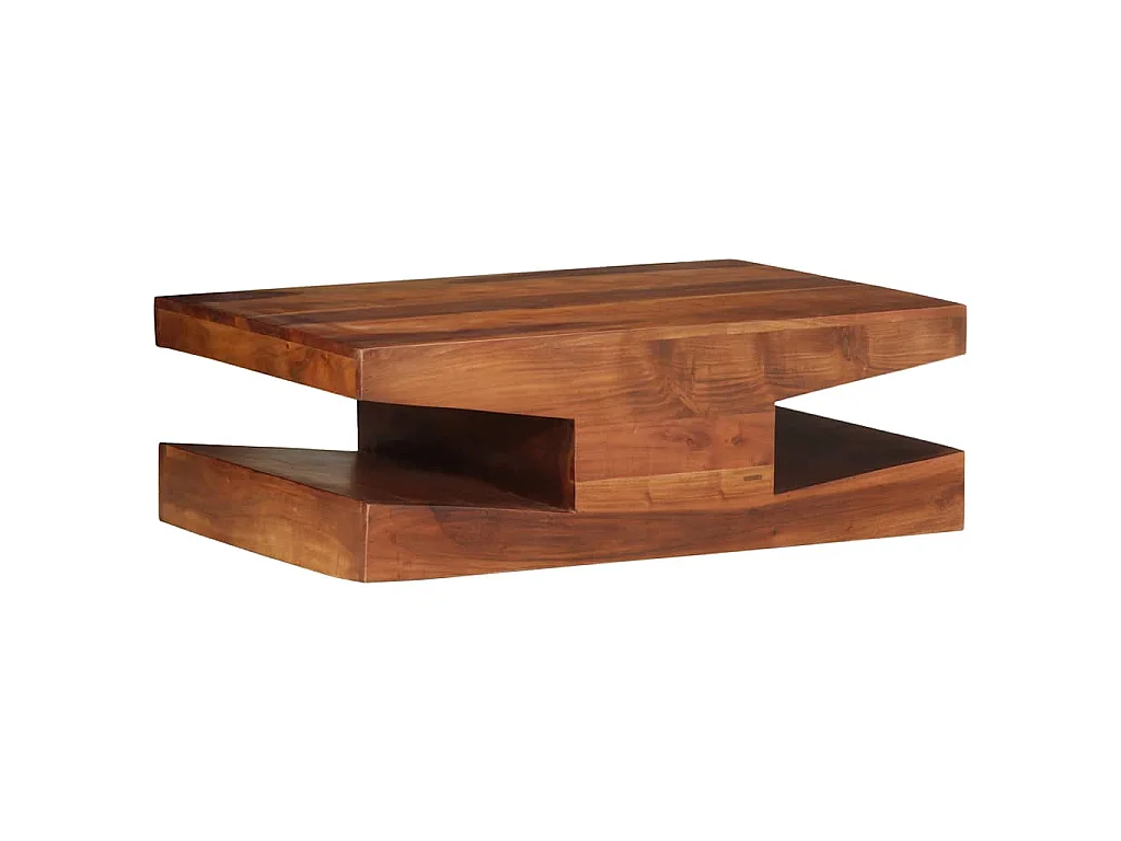 Tavolino da Salotto 90x60x30 cm Legno Massello di Acacia