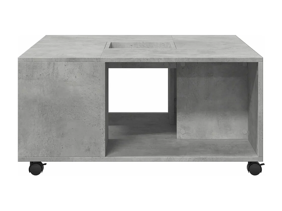 Salontafel 80x80x40 cm bewerkt hout betongrijs