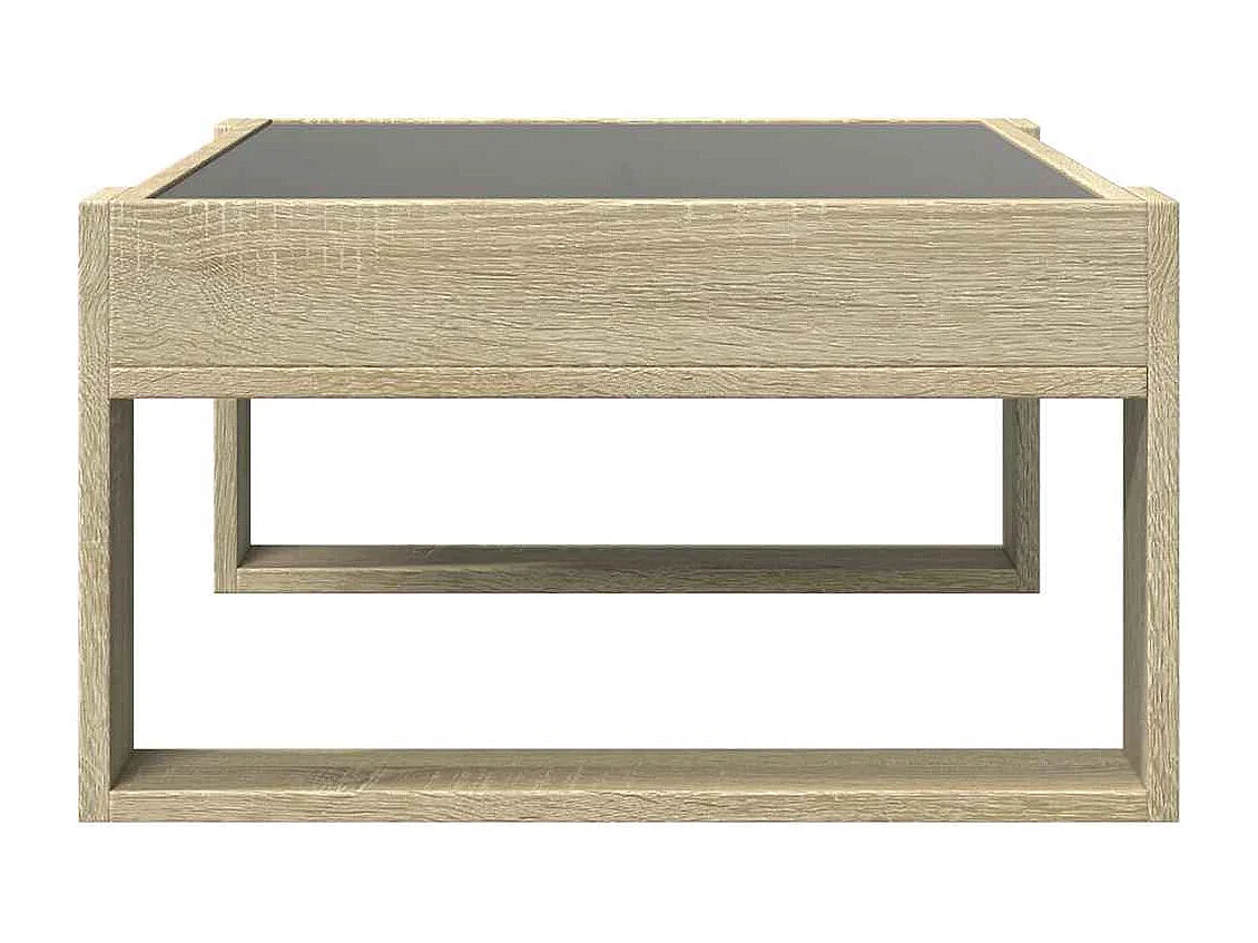 Mesa de centro luzes LED Infinity 70x53x30 cm carvalho sonoma