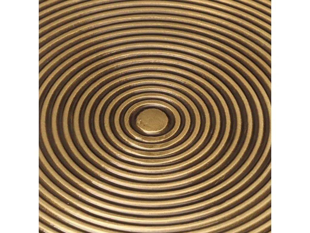 Tables basses lot de 2 laiton et noir métal